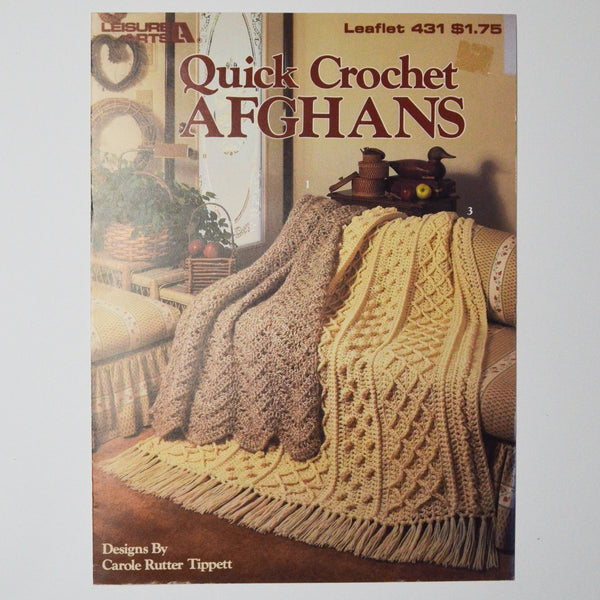 Quick Crochet Afghans Leisure Arts Leaflet 431 – Make & Mend
