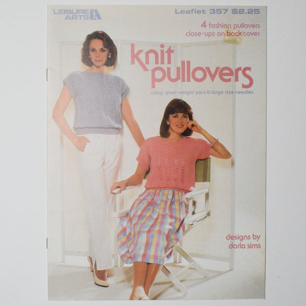 Knit Pullovers Leisure Arts Leaflet 357 Knitting Pattern Booklet Default Title