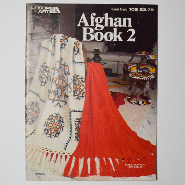 Afghan Book 2 Leisure Arts Leaflet 102 Knitting + Crochet Pattern Booklet Default Title
