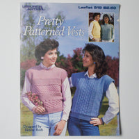 Pretty Patterned Vests Leisure Arts Leaflet 519 Knitting Pattern Booklet Default Title