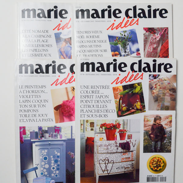 Marie Claire Idees French Language Craft Idea Magazines, 2002 - 4 Issues Default Title