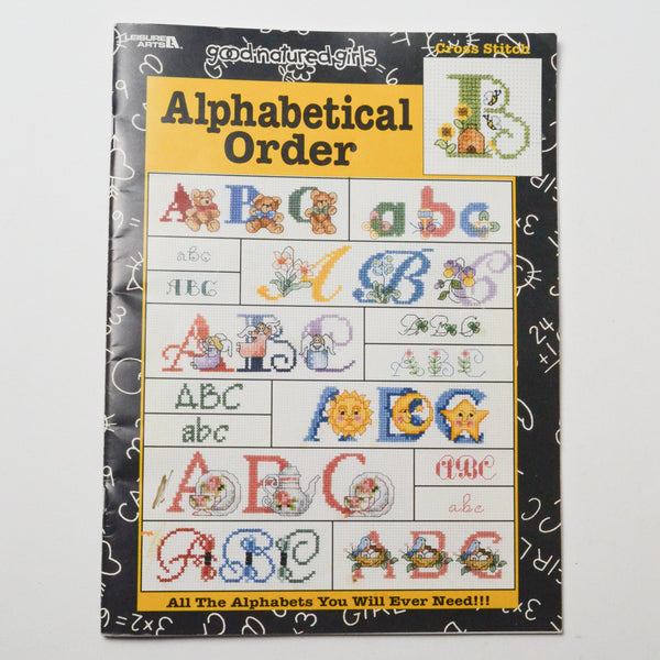 Alphabetical Order Decorative Cross Stitch Alphabets Cross Stitch Pattern Booklet Default Title