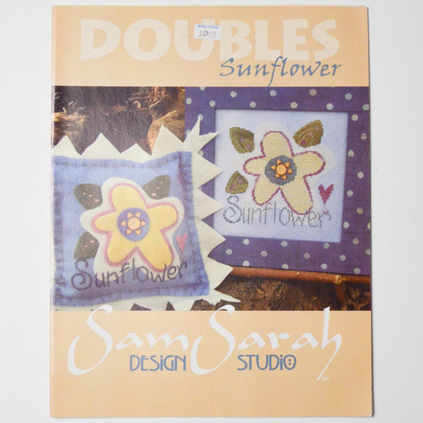 Doubles Sunflower Cross Stitch + Applique Pattern