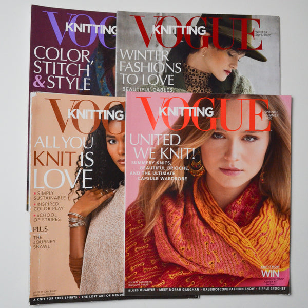 Vogue Knitting Magazines, 2019-2020 - Bundle of 4