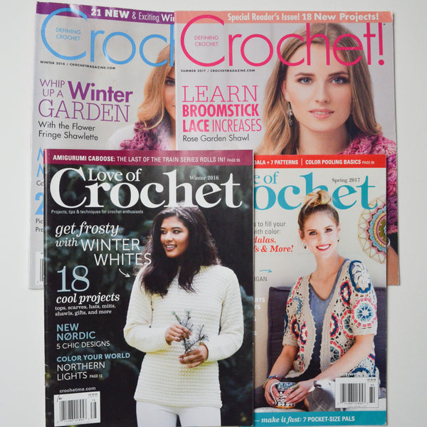 Love of Crochet + Crochet! Magazine - Bundle of 4