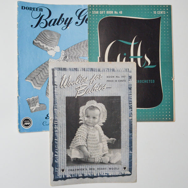 Vintage Baby + Gift Knitting Booklets - Bundle of 3