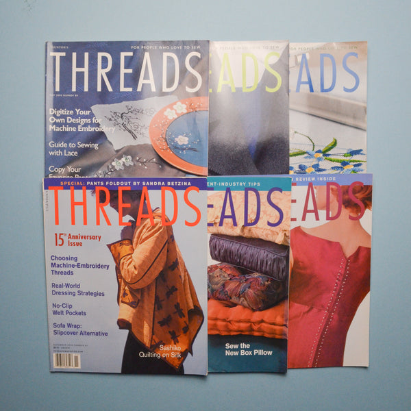 Thread Sewing Magazine Threads Magazine, 2000 - 6 Issues #86-91 – Make & Mend