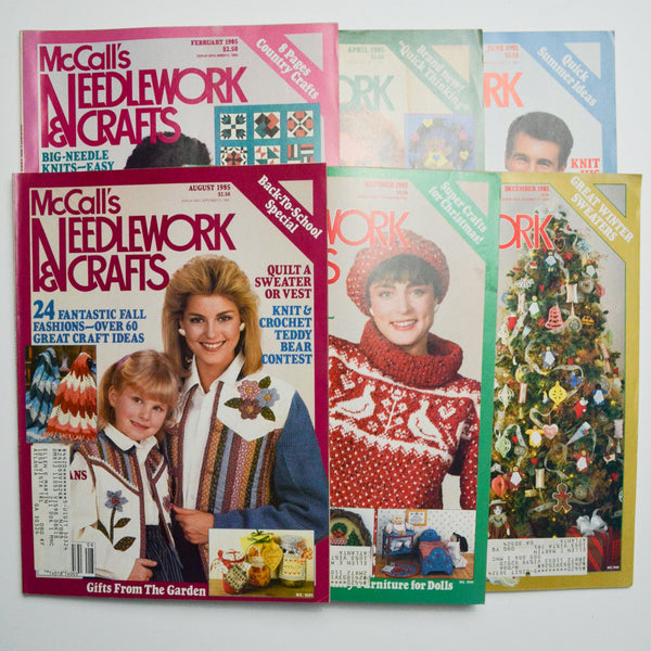 McCall's Needlework & Crafts Magazine, 1985 - 6 Issues