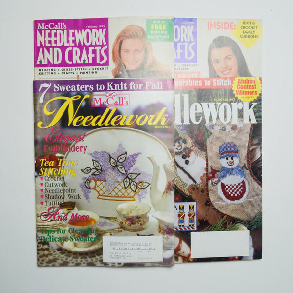 McCall's Needlework Magazine, Assorted 1993-1997 - 4 Issues