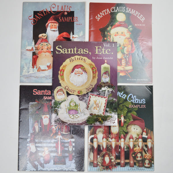 Santa Claus Sampler + Santas, Etc. Tole Painting Booklets - Bundle of 5