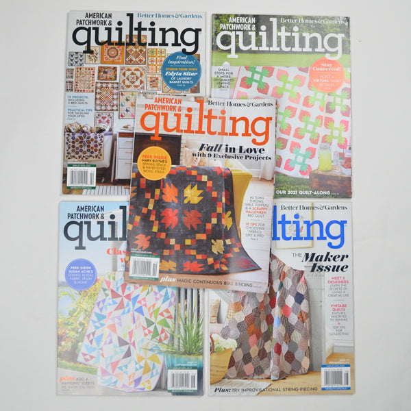 American Patchwork & Quilting Magazines, 2021 - Set of 5