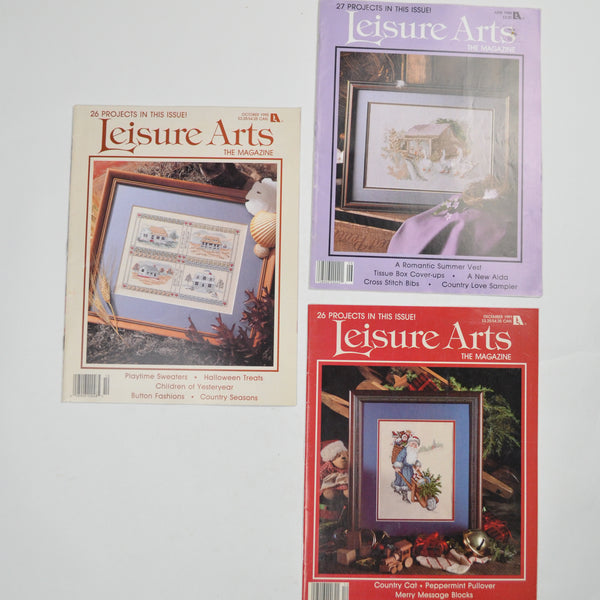 Vintage Leisure Arts Magazines - Set of 3
