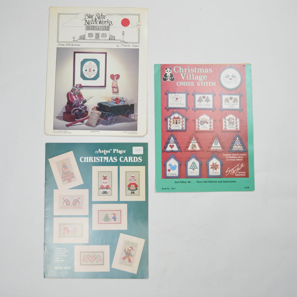 Christmas + Home Cross Stitch Pattern Booklets - Set of 3