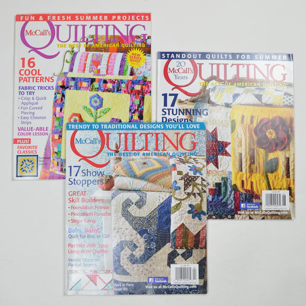 McCall's Quilting Magazines, 2012-2014 - Set of 3