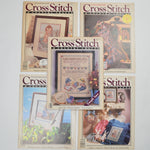 Cross Stitch & Country Crafts Magazines, 1990 - Set of 5