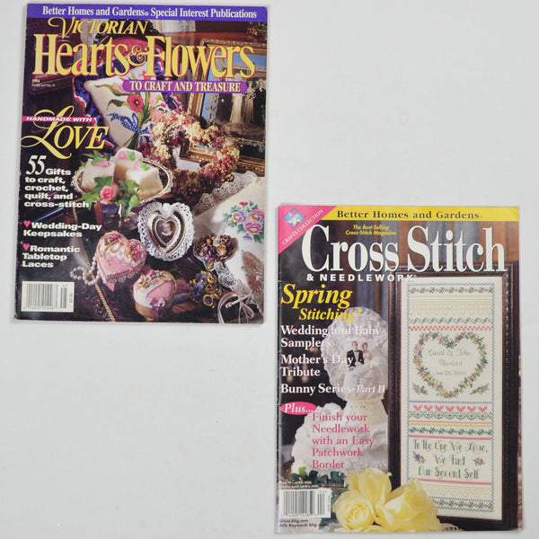 Better Homes + Gardens Needlework + Victorian Hearts Magaazines - Set of 2