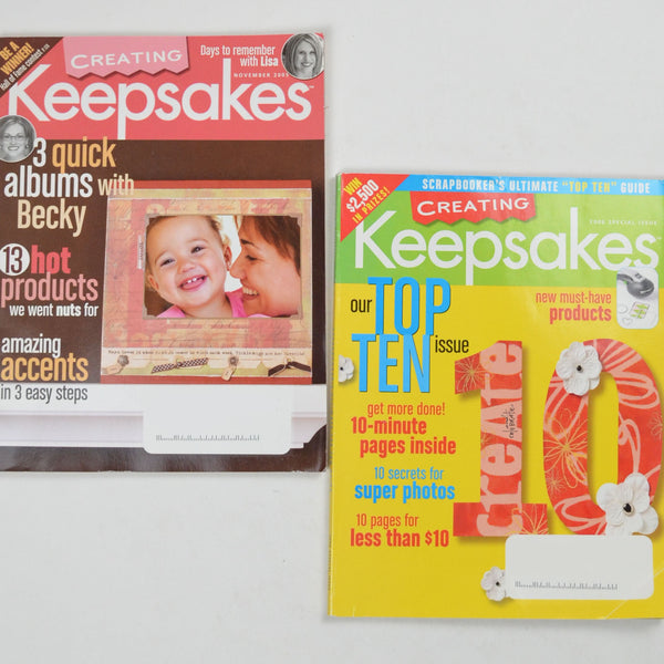 Creating Keepsakes Magazine, 2005 + 2006 - Set of 2
