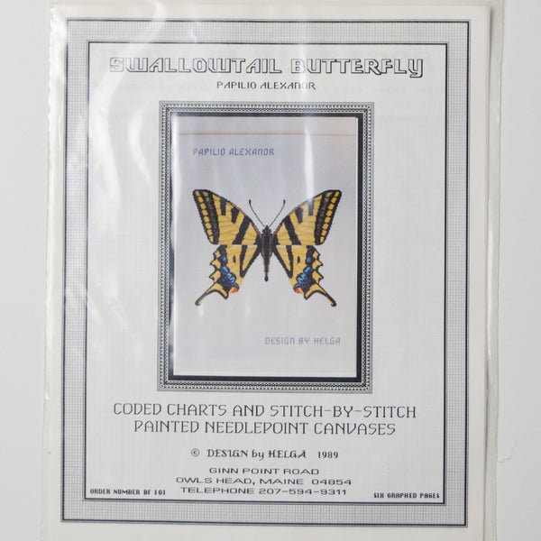 Swallowtail Butterfly Design by Helga Charted Needlework Pattern