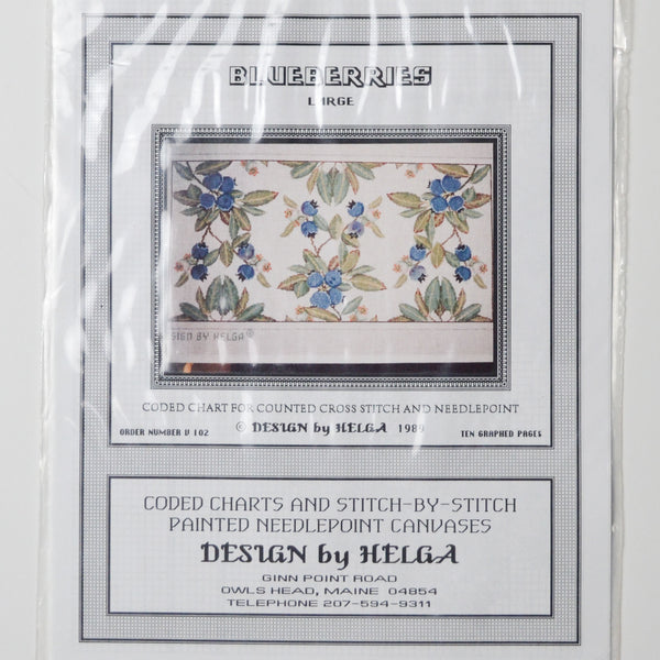 Blueberries Design by Helga Charted Needlework Pattern