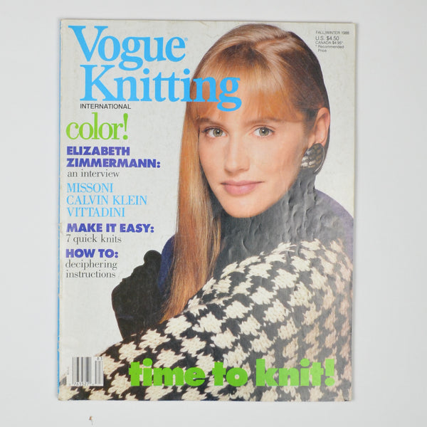 Vogue Knitting International Magazine - Fall/Winter 1988