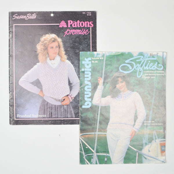 Brunswick + Patons Soft Knitting Pattern Booklets - Set of 2