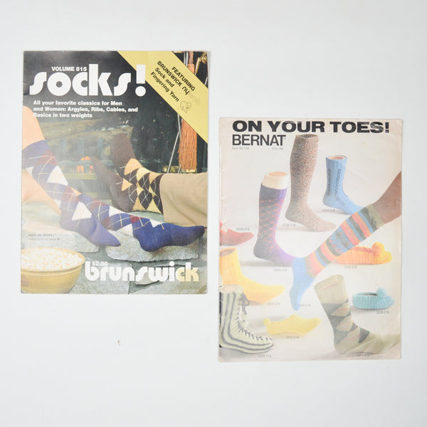 Socks Knitting Pattern Booklets - Set of 2