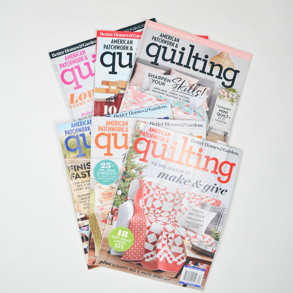 American Patchwork + Quilting Magazines, 2019 - Set of 6