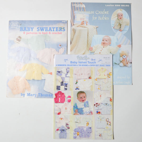 Baby Knit + Crochet Pattern Booklets - Set of 3