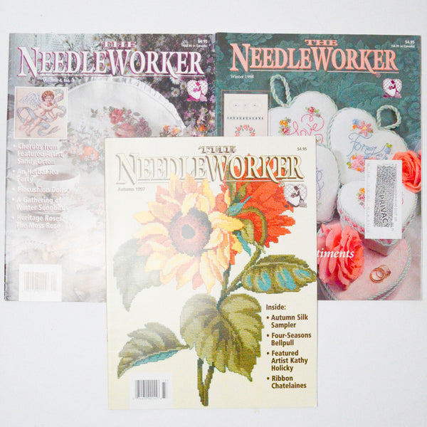 The Needleworker Magazine, 1997 + 1998 - 3 Issues