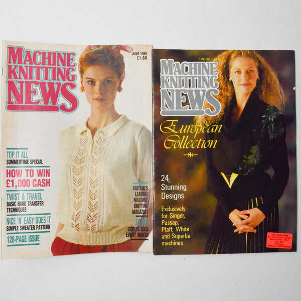 Machine Knitting News Magazines - Set of 2