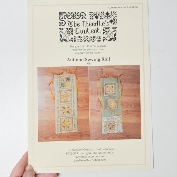 The Needle's Content Autumn Sewing Roll Cross Stitch Pattern