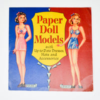 Vintage 1940s Saalfield Paper Doll Models Booklet