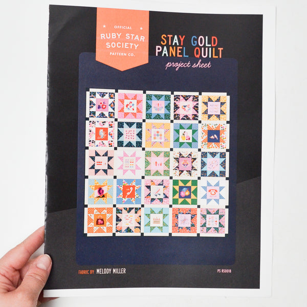 Ruby Star Society Stay Gold Panel Quilt Project Sheet Pattern Booklet