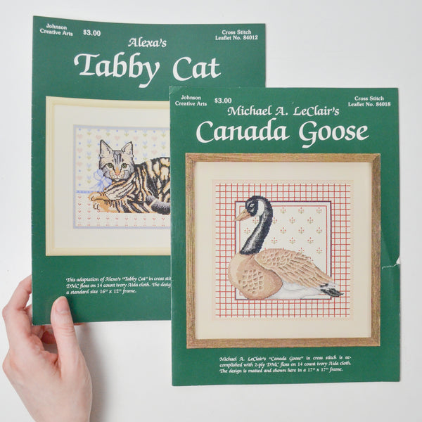 Canada Goose + Tabby Cat Johnson Creative Arts Counted Cross Stitch Patterns - Set of 2 Default TItle