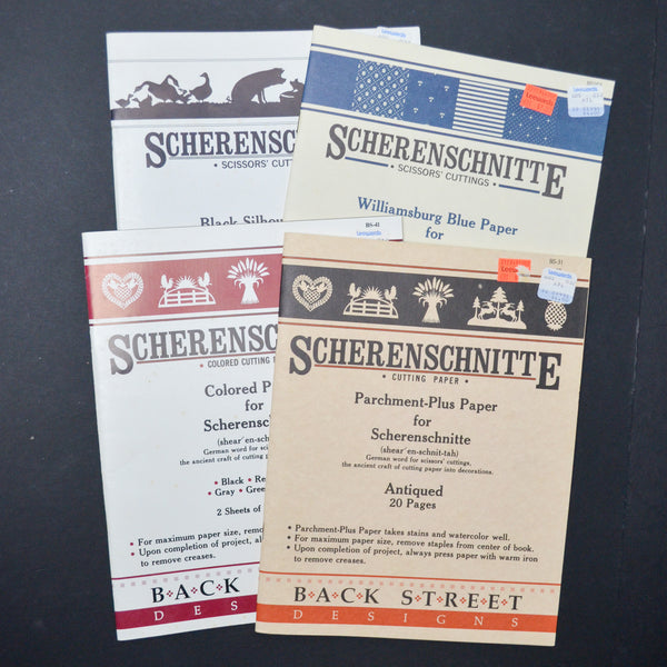 Scherenschnitte Paper + Silhouette Booklets - Set of 4