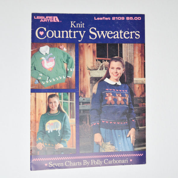 Knit Country Sweaters - Leisure Arts Leaflet #2109