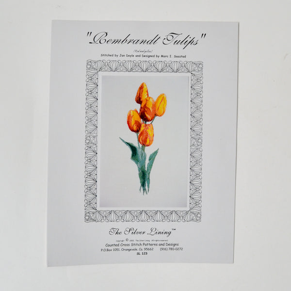 The Silver Lining Rembrandt Tulips Counted Cross Stitch Pattern