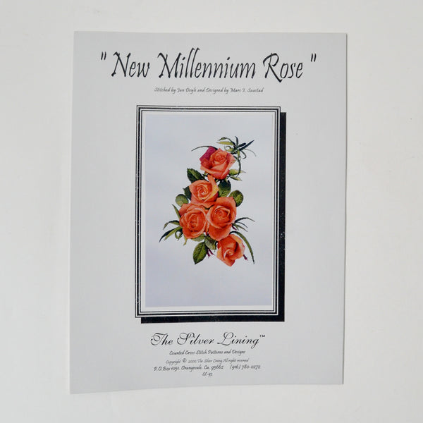 The Silver Lining New Millenium Rose Counted Cross Stitch Pattern