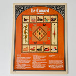 Quilt Country Le Canard Pattern Applique Quilt Pattern