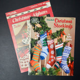 Christmas Stocking + Afghan Crochet Pattern Booklets - Set of 2