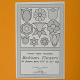 Freezer Paper Templates Medium Flowers Pattern Set