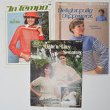 Knit Sweater Pattern Booklets - Set of 3