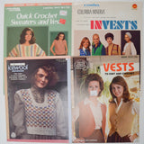 Knit + Crochet Vest Booklets - Set of 4