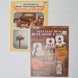 Plastic Canvas Needlepoint Decorations Booklets - Set of 2