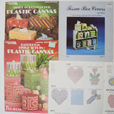 Plastic Canvas Needlepoint Tissue Box Booklets - Set of 4
