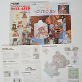 Leisure Arts Plastic Canvas Needlepoint Bear Leaflets - Set of 3