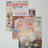 Leisure Arts Plastic Canvas Needlepoint Bear Leaflets - Set of 3