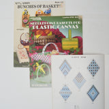 Plastic Canvas Needlepoint Box + Basket Booklets - Set of 3