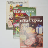 Plastic Canvas Needlepoint Box + Basket Booklets - Set of 3