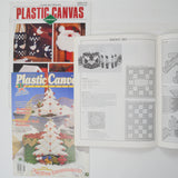 Plastic Canvas Needlepoint Christmas Project Booklets - Set of 3